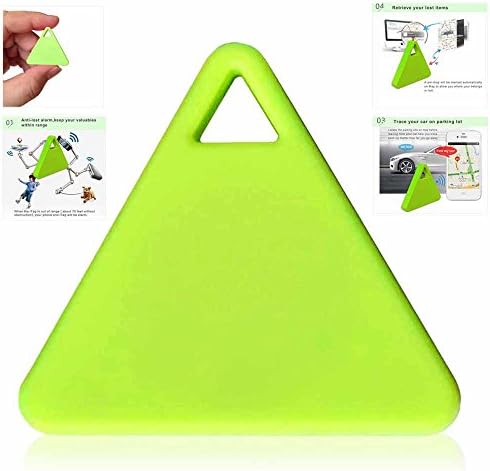 SHZONS Triangle Bluetooth 4.0 Anti-Lost Anti-theft Seeker Alarm Key Finder Tracker Self-portrait Timer for iPhone 6 6 Plus,Samsung S5 S6 Edge(Green),Great for Pets,Bags,Suitcase,etc.