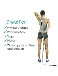 Vive cinta de estiramiento para mejorar la flexibilidad, cinta para hacer yoga y ejercicio con cinturón de...