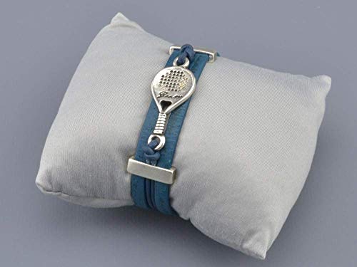 Playful tennis racquet leather bracelet, paddle bracelet, racquet player gift, sports fan, racquet charm, racquetball bracelet, FREE SHIPPING