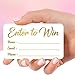 PARTH IMPEX Enter to Win Cards - (Pack of 100) Rose Gold Foil Letterpress 3.5