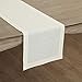 Solino Home Ivory Linen Table Runner 108 Inches Long – 100% Pure Linen Classic Hemstitch Table Runner 14 x 108 Inch – Machine Washable Dining Table Runner for Spring Decor