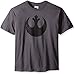 STAR WARS Men’s Rebel Alliance Logo Emblem T-Shirt Charcoal,2X