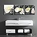 NUOLAN Canvas Wall Art -Stretched and Framed Giclee Canvas Prints White Lily Flowers Art Prints for Wall Decor Art-P3L3030-009