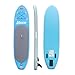 Uboway Inflatable Stand Up Paddle Board 6 inch Thick iSUP with Adjustable Paddle, Backpack, Pump, Elastic Rope, Fin, Repair Kit 10 ft Long 30 inch Wide