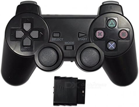 AGF Wireless 2.4 GHz Wireless Controller for Playstation 2 / PS2 | Dual Vibration - Joypad Gamepad | black