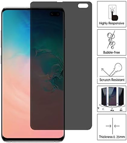 Giosio for Galaxy S10 Plus Privacy Screen Protector Film Soft Anti-spy Anti-Peep Film Full Edge Coverage Anti-Scratch Case Friendly Self Healing Film [in-Display Fingerprint Support]