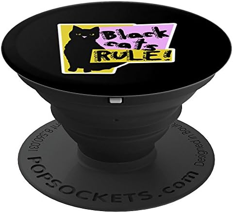 Black cats rule design - PopSockets Grip and Stand for Phones and Tablets