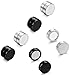 Besteel Stainless Steel Acrylic Circle Round Magnetic Earrings for Men Studs Plugs Non Piercings Clip On Girl Gauges for Ears 2 Pairs 10mm