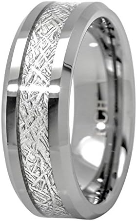 Meteorite Ring Tungsten Carbide 8mm Wedding Band/Gift