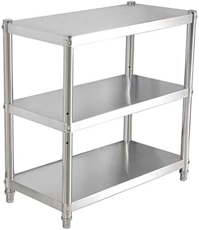 Ansel Kitchen Storage Shelf Floor Microwave Oven Shelf Oven Shelf Three Layer Thickening Stainless Steel Shelf Pot Rack Storage Rack Organisation (Size : Depth-35)