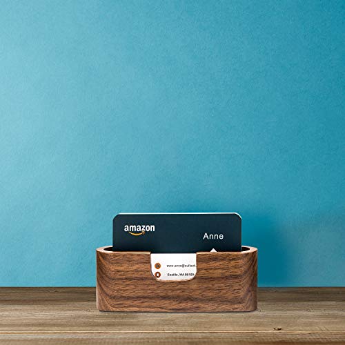 image for Padike Business Card Holder Wood Business Card Holder Desk Business Ca