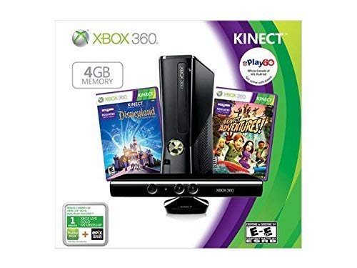Xbox 360 4GB Console with Kinect Holiday Value (Renewed)