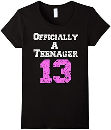 Womens Official Teenager T Shirt Funny 13yr old Birthday T Shirts Small Black
