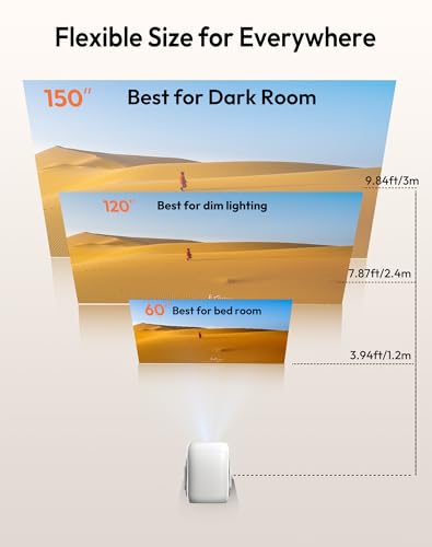 Xgody N5 Video Projector – 1080P Mini Video Projector Compatible with Netflix, Autofocus & Auto Keystone Correction, WiFi6 Bluetooth5.4, 4K Portable Overhead Projector, 135° Rotation Home Theater
