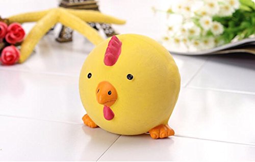 CatYou 3PCS Safe Latex Dog Squeaky Toys, Chew Molar Dog Toys, 2.8-Inch Diameter, for Puppy Small Medium Dogs