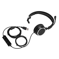 Tangxi Hands-Free Call Center Headset/Cell Phone Corded Headset with Microphone, USB Wired Headset for Desk Phone