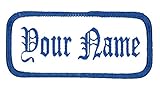 Name patch Uniform or work shirt personalized Identification tape Embroidered Sew On, Hook Fastener or Iron on