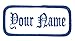 Name patch Uniform or work shirt personalized Identification tape Embroidered Sew On, Hook Fastener or Iron on