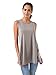 SIORO Womens Tunic Tops Sleeveless Casual Top Flowy Tank Loose Fit Swing T-Shirt Summer Solid