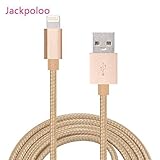 Jackpoloo Lightning USB Cable with Aluminum Connector - 3ft (1.2m) - Golden