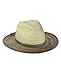 NYFASHION101 Multicolor Weaved Band Matching Brim Panama Fedora Sun Hat, Brown