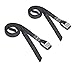 PowerTye 1in x 8ft Lashing Strap with Cam Buckle and Protective Rubber Pad- Made in USA - 200 lb. Working Load Limit / 600 lb. Breaking Strength - Black - 2-Pack