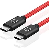USB-C to USB-C Cable, CablePlux USB Type C to Type-C 3.1 Gen1 (6.6ft/2m Red) Braided Cord with Fast Charge and PD for Galaxy Note 8 &amp; S8, Huawei Mate 10, HTC U11 Plus, LG V30, Google Pixel 2 XL