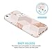 JAHOLAN Bling Glitter Sparkle Rose Gold Marble Design Slim Shockproof Clear Bumper TPU Soft Case Rubber Silicone Cover Phone Case Compatible with iPhone 5 5S