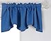 Deconovo Valances for Windows, Scalloped Valance for Kitchen Living Room Bedroom Bathroom Nursery, Office, Short Curtain, Window Topper, Blackout Drapes, Rod Pocket, 42x18 Inch, 1 Panel, Dark Blue