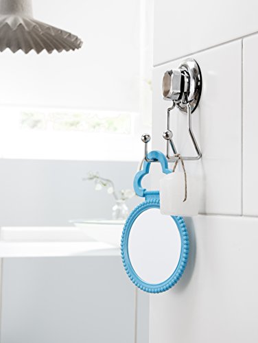 Compactor Bestlock Suction Double Hook, Steel, Chrome, 7.1 x 5.5 x 13.5 cm