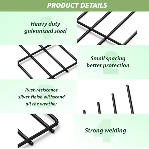 LIANTRAL Garden Fence 25 Pack, Animal Barrier Fence, No Dig Rustproof Metal Fence Panels, Patio Border Animal Fencing for Dog Rabbit Yard Patio Outdoor Decor, Total 43 cm (H) x 8.25 m (L)