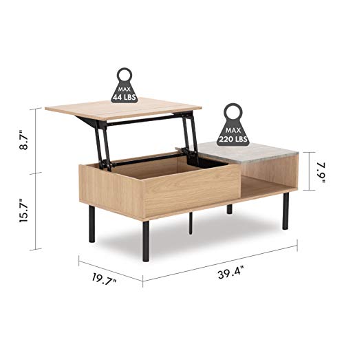 Harmati Lift Top Coffee Table with Storage Lift up Center Table for