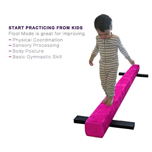 JC-ATHLETICS Adjustable Balance Beam Gymnastic Practice Training Equipment for Kids Children Home Floor Use,8 Feet Longor Use,8 Feet Long