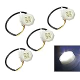 Xprite 4pc White LED Hide Away Strobe Tube for 80w / 120w / 160w Kits Headlight Replacement Bulbs