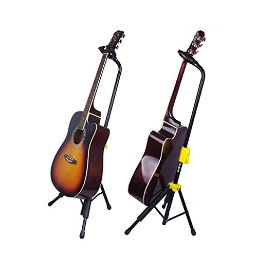 boby Ultimate Universal Tripod Single Bass Acoustic Flying v Electric Guitar Stand Adjustable Portable Auto Locking Neck