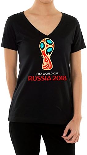 alt creation Russia 2018 World Cup Logo Soft Metallic Foil Women's T Shirts