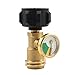Propane Gas Guage meter, Tank Gauge/Leak Detector Brass Lead-free Propane Tank Cylinders Gas Pressure Meter, By E-Starlet
