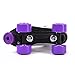 C SEVEN Cute Roller Skates for Kids and Adults (Purple, Women's 6 / Youth 5 / Men's 5)