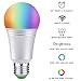 Smart Led Light Bulb, WiFi Smart Bulbs 6000K Dimmable Colored Smartphone Controlled Daylight White Night Light, No Hub Required, Works with Amazon Echo Alexa Google Home E26 A19