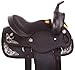 AceRugs 10″ 12″ 13″ Purple RED Pink Blue Silver Crystal Western Horse Pony Saddles Sets Synthetic Headstall REINS Breast Collar PAD (Black Silver, 13)thumb 4