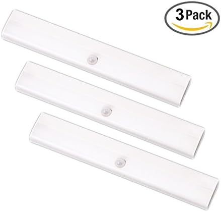 TOMOL 10 LED Motion Sensor Light Battery Powered,Stick Anywhere Night Light Cordless Portable Closet Light Cabinet Light 3Pack