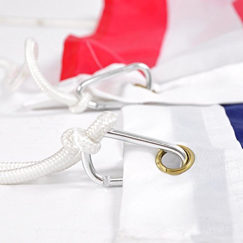 Yeshom 20ft Aluminum Sectional Flagpole Kit Free US American Flag Outdoor Halyard Pole