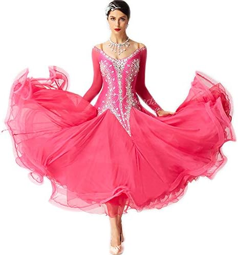 Garudaショップ 新品 競技高級ドレス サイズセミオーダー レディース 社交ダンスドレス 輝きストーン飾り 売り出し 競技モダン 品番1661 ワルツダンスワンピース 衣装