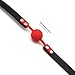SCARLET KITTEN Medium Bite Ball Leather and Silicone for Women Men, Red