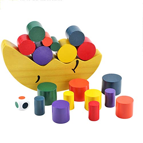 Moon Equilibrium Game Moon Wooden Stacking Blocks Balancing Game - Sorting Toy Balancing Moon - Stacking Wooden Toy for Kids Early Learning Educational - Thumbnail 5