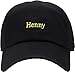 KBSV-018 BLK Henny Dad Hat Baseball Cap Polo Style Adjustable