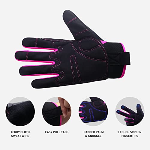 Work Gloves Women,Utility Gardening Gloves Touch Screen,Thin Mechanic
