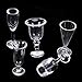 Dollhouse Accessories, 34pcs Doll Cups Micro Dollhouse Accessories Transparent Plastic Wine Glass Beer Mug Drinking Cup Teacup and Wine Glass Set Miniature Dollhouse Kitchen Accessories