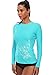 BeautyIn Womens Long Sleeve Rashguard Swimwear UPF 50+ Rash Guard Athletic Tops,Blue,XX-Large