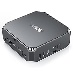 ACEPC Mini PC, 8GB DDR3 256GB SSD Windows 10 Pro Intel Celeron J3455 Processor Desktop Computer, Dual Display at 4K HD…